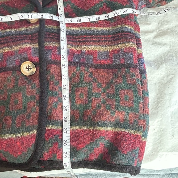 JOFELD Vintage Wool Aztec Southwest Navajo Blanket Jacket Size M - Picture 12 of 12